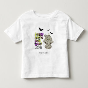 Camiseta De Bebé Envoltura de momia para bebé verde Halloween Bum I