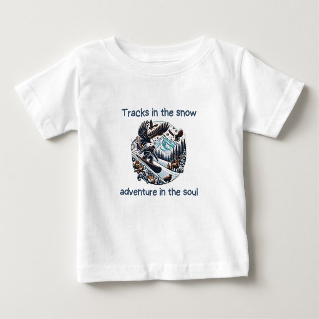 Camiseta De Bebé Epic Snowy Mountain Adventures with Willife (Anverso)