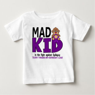 Camiseta De Bebé Epilepsia enojada del niño
