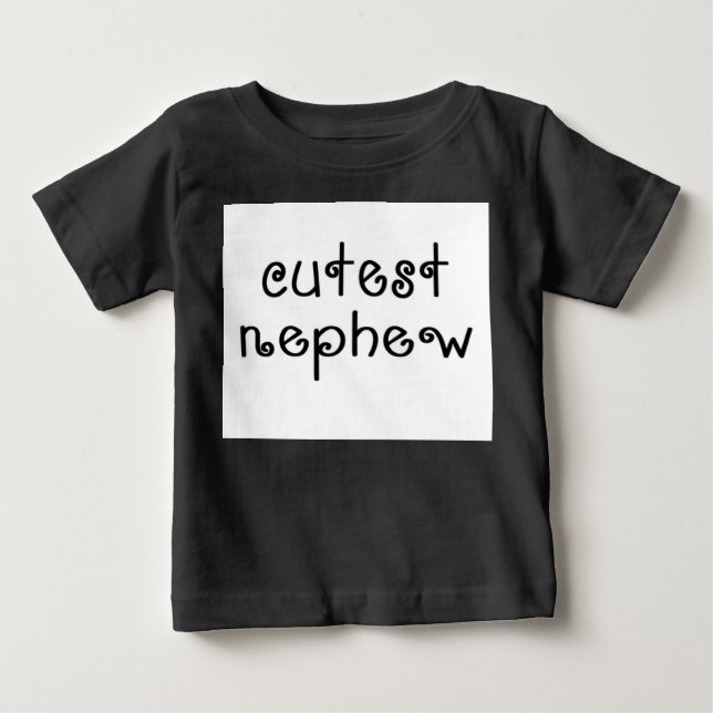 Camiseta De Bebé Equipo de bebé de sobrino más lindo (Anverso)