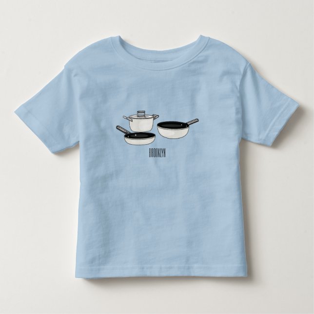 Camiseta De Bebé Equipo de cocina ilustracion personalizado (Anverso)