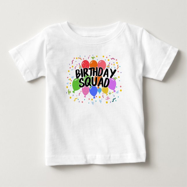 Camiseta De Bebé Equipo de Cumpleaños (Anverso)