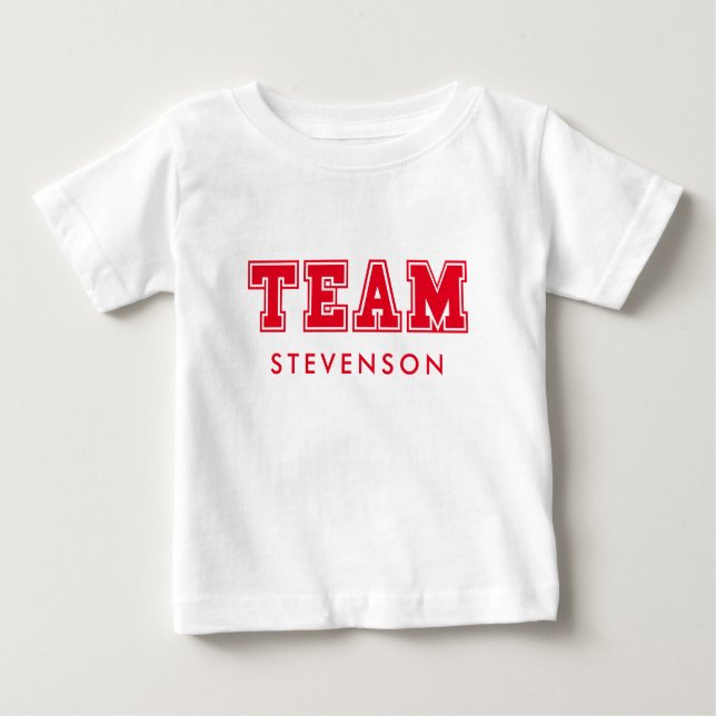 Camiseta De Bebé equipo de familia de personalizados (Anverso)
