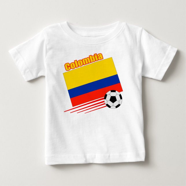 Camiseta De Bebé Equipo de fútbol de Colombia (Anverso)