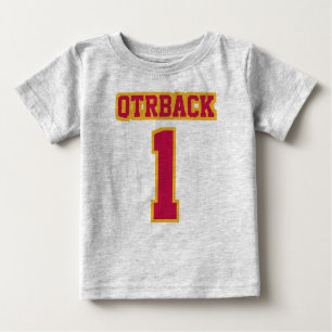 Camiseta De Bebé Equipo de fútbol delantero GRIS CRIMSON GOLD Crewn