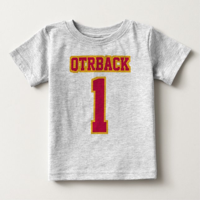 Camiseta De Bebé Equipo de fútbol delantero GRIS CRIMSON GOLD Crewn (Anverso)