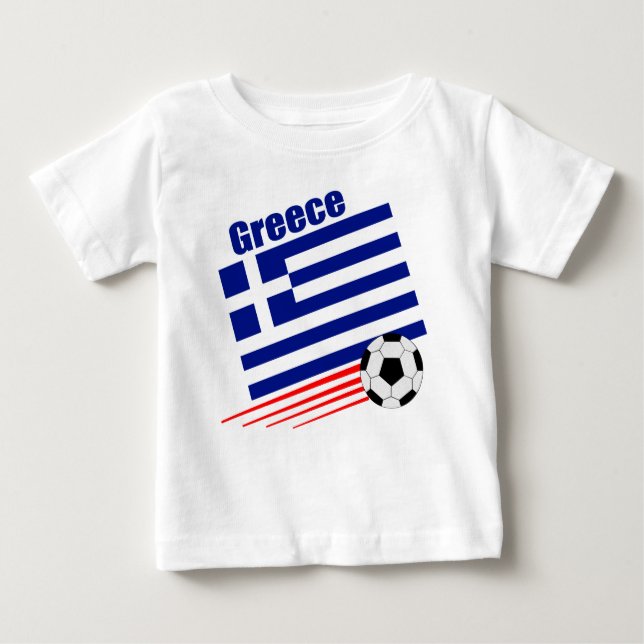 Camiseta De Bebé Equipo de fútbol griego (Anverso)