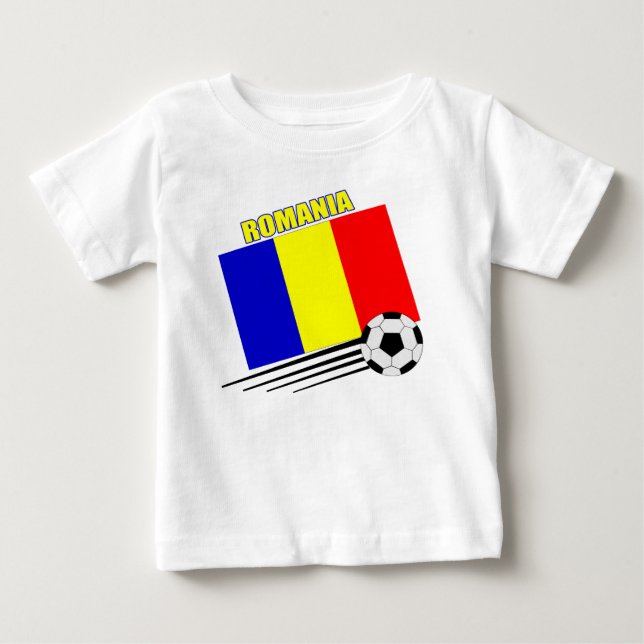 Camiseta De Bebé Equipo de fútbol rumano (Anverso)