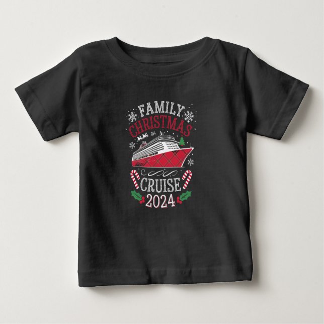 Camiseta De Bebé Equipo de juego de crucero de Navidades familiares (Anverso)