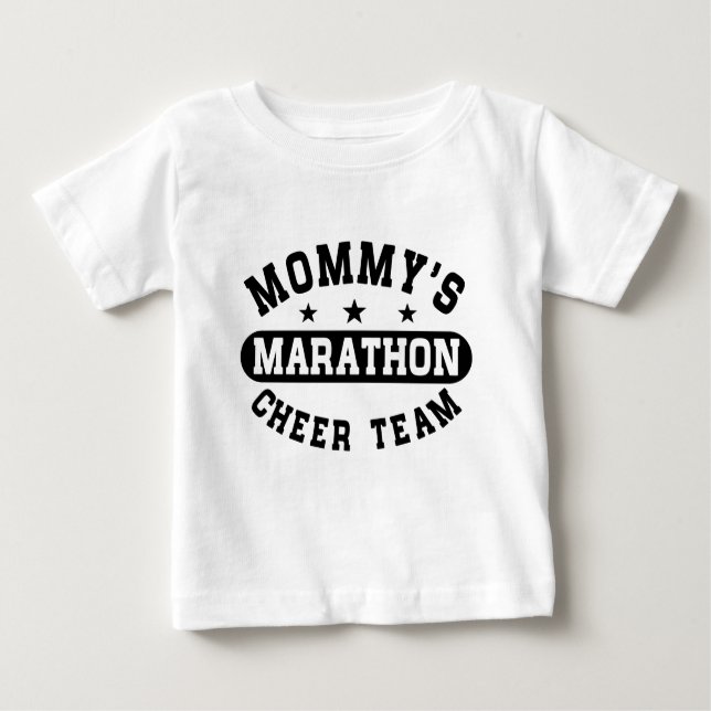 Camiseta De Bebé Equipo de la alegría del maratón de la mamá (Anverso)