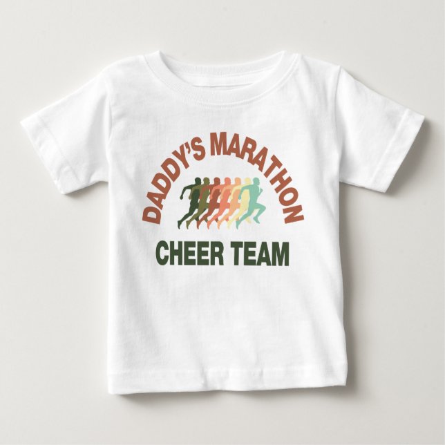 Camiseta De Bebé equipo de la alegría del maratón del papá (Anverso)