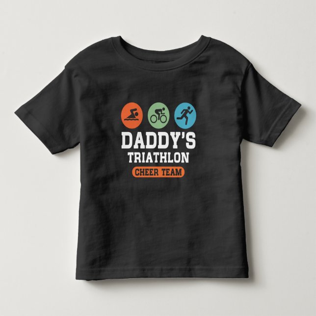 Camiseta De Bebé Equipo de la alegría del Triathlon del papá (Anverso)