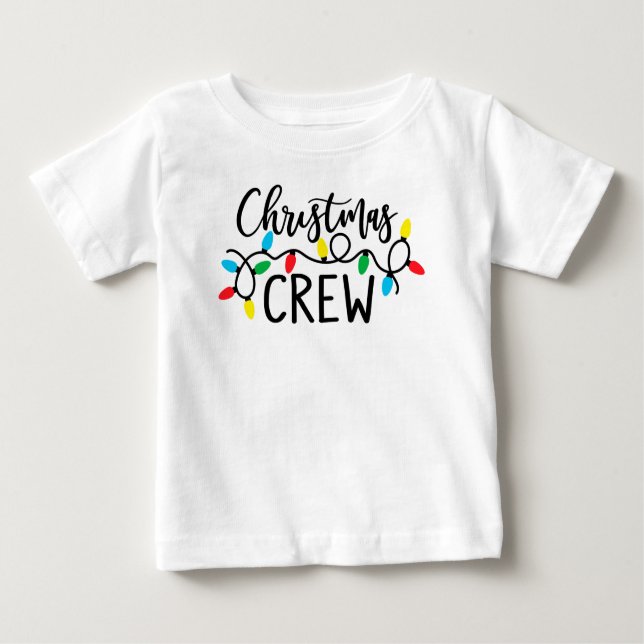 Camiseta De Bebé Equipo de navidades con luces (Anverso)