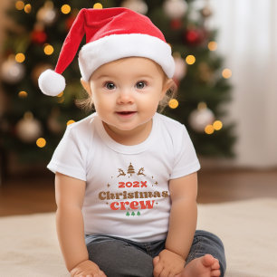 Camiseta De Bebé Equipo de Navidades de año personalizado