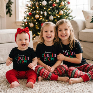 Camiseta De Bebé Equipo de Primos de Navidad para Familias
