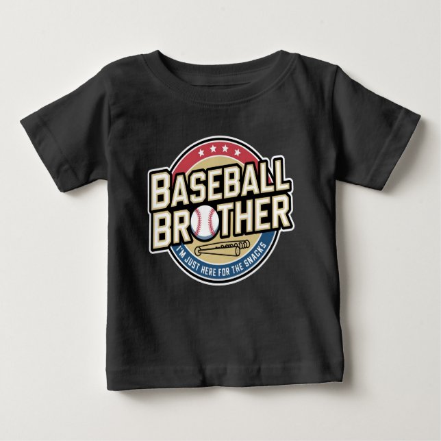 Camiseta De Bebé Equipo de Snacks Hermano de Béisbol (Anverso)