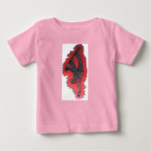 Camiseta De Bebé Equipo de snowboard de bebé de explosión roja
