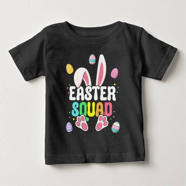 Camiseta De Bebé Equipo Familiar de Pascua a Juego (Anverso)