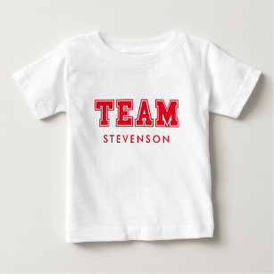 Camiseta De Bebé Equipo familiar Personalizado