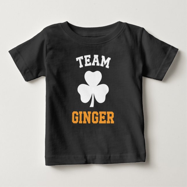 Camiseta De Bebé Equipo Ginger Red Head Funny Día de San Patricio (Anverso)