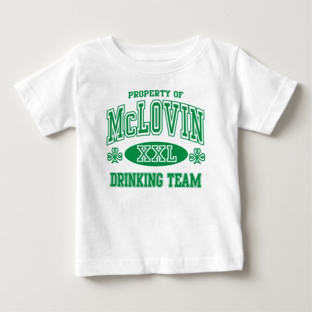 Camiseta De Bebé Equipo irlandés de bebidas McLovin (Anverso)