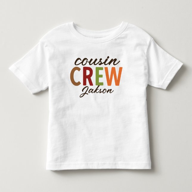 Camiseta De Bebé Equipo personalizado para primos de Acción de Grac (Anverso)