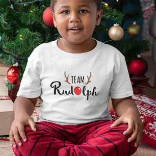 Camiseta De Bebé Equipo Rudolph - Diseño Navideño Familiar a Juego