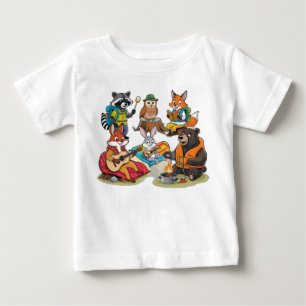 Camiseta De Bebé Equipo salvaje de camping: Aventura animal