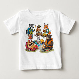 Camiseta De Bebé Equipo salvaje de camping: Aventura animal