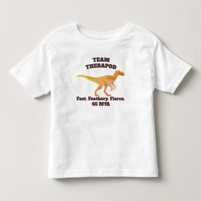 Camiseta De Bebé Equipo Theropod - Rápido. Feathery. Fuerte (Anverso)