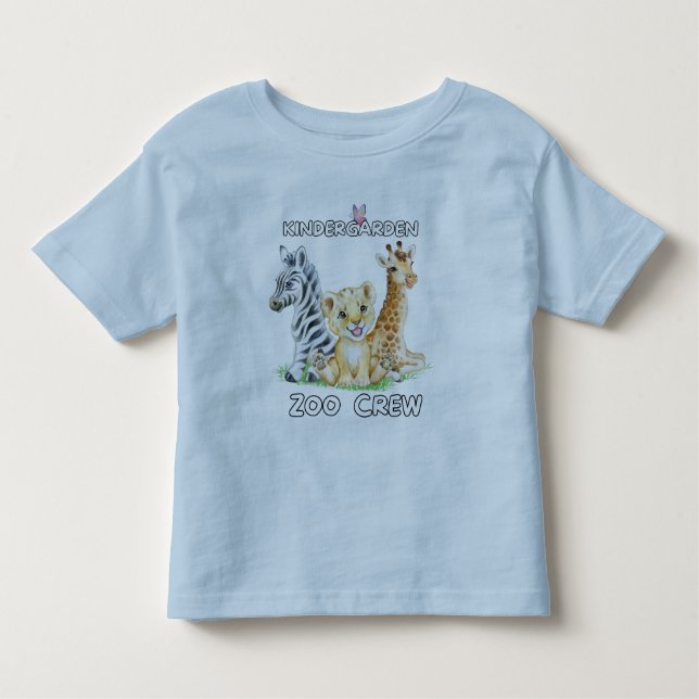Camiseta De Bebé Equipo zoológico de kindergarten Funny Circus Cub  (Anverso)