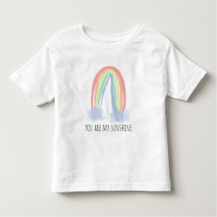Camiseta De Bebé Eres mi arcoiris pintado con una acuarela brillant