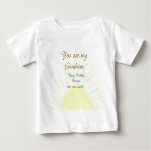 Camiseta De Bebé Eres mi nombre de agregación amarillo pastel sunsh