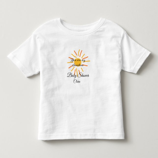 Camiseta De Bebé eres mi sol naranjas amarillos rayos solares añadi (Anverso)
