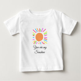 Camiseta De Bebé eres mi sol naranjas amarillos rayos solares añadi