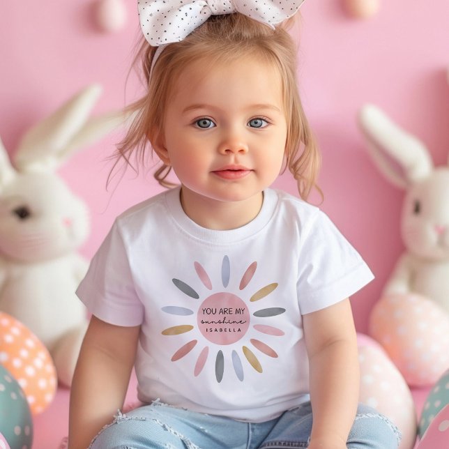 Camiseta De Bebé Eres Mi Sol. | Pastel de arcoiris (Subido por el creador)