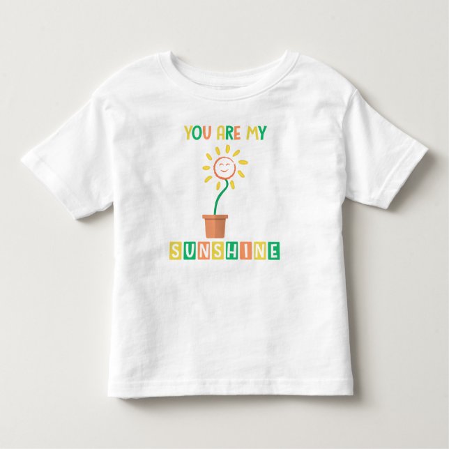 Camiseta De Bebé Eres Mi Sunshine: El alegre diseño de girasoles (Anverso)