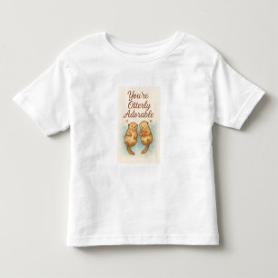 Camiseta De Bebé Eres Otterly Adorable – Lindas Nutrias de Acuarela