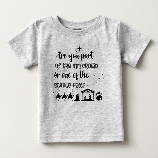 Camiseta De Bebé ¿Eres Parte De La Multitud De La Posada? Navidades (Anverso)