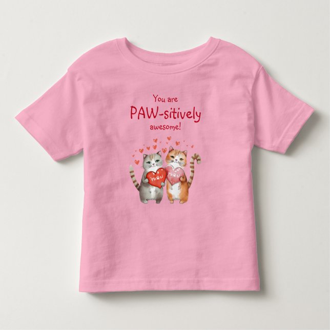 Camiseta De Bebé Eres un gato rojo y rosado delicioso (Anverso)