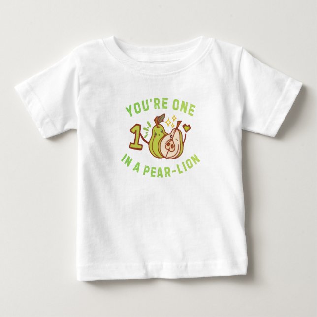 Camiseta De Bebé Eres Uno En Una Per-Lión Chiste de Pera (Anverso)