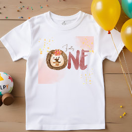 Camiseta De Bebé Erizo de acuarela cumpleaños 1