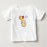 Erizo de dibujos animados lindo sosteniendo globos