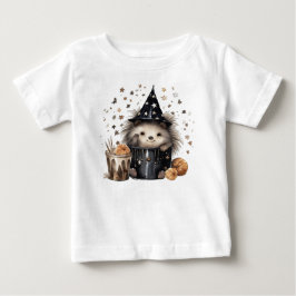 CAMISETA DE BEBÉ ERIZO DE HALLOWEEN ADORABLE EN UN BALDE