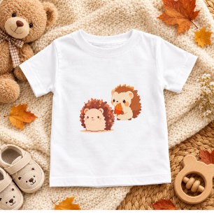 Camiseta De Bebé Erizo de Otoño Adorable – Animales Kawaii del Bosq