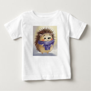 Camiseta De Bebé Erizo de terciopelo