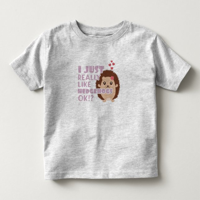 Camiseta De Bebé Erizo Lindo Me Gustan Mucho Los Erizos ¿OK? (Anverso)