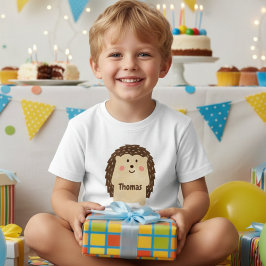 Camiseta De Bebé Erizo personalizado de acuarela simple