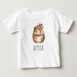 Camiseta De Bebé Erizo Personalizado Femenino