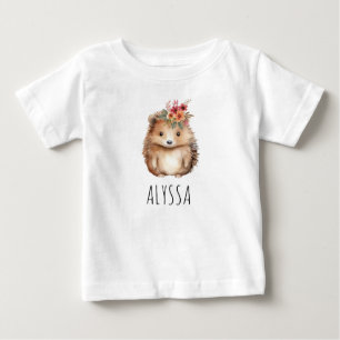 Camiseta De Bebé Erizo Personalizado Femenino